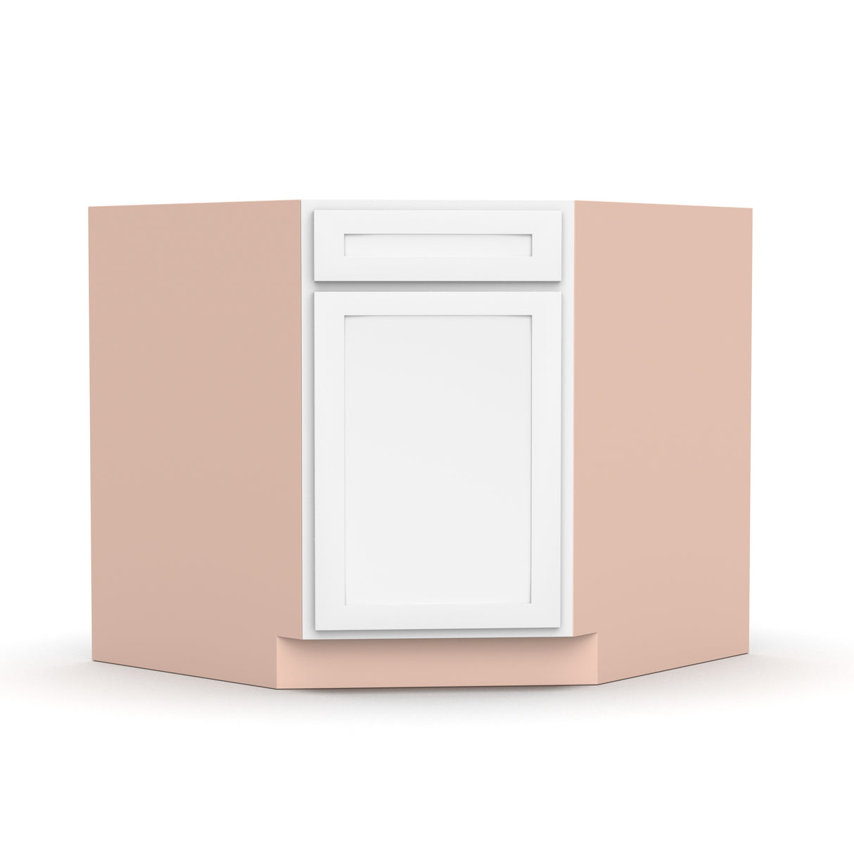 Liberty Shaker White - 36 Inch Diagnonal Corner Sink Base Cabinet - 36" Width x 34.5" Height x 24" Depth