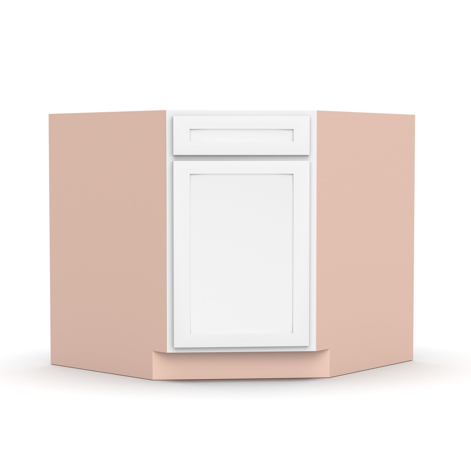 Liberty Shaker White - 36 Inch Diagnonal Corner Sink Base Cabinet - 36" Width x 34.5" Height x 24" Depth