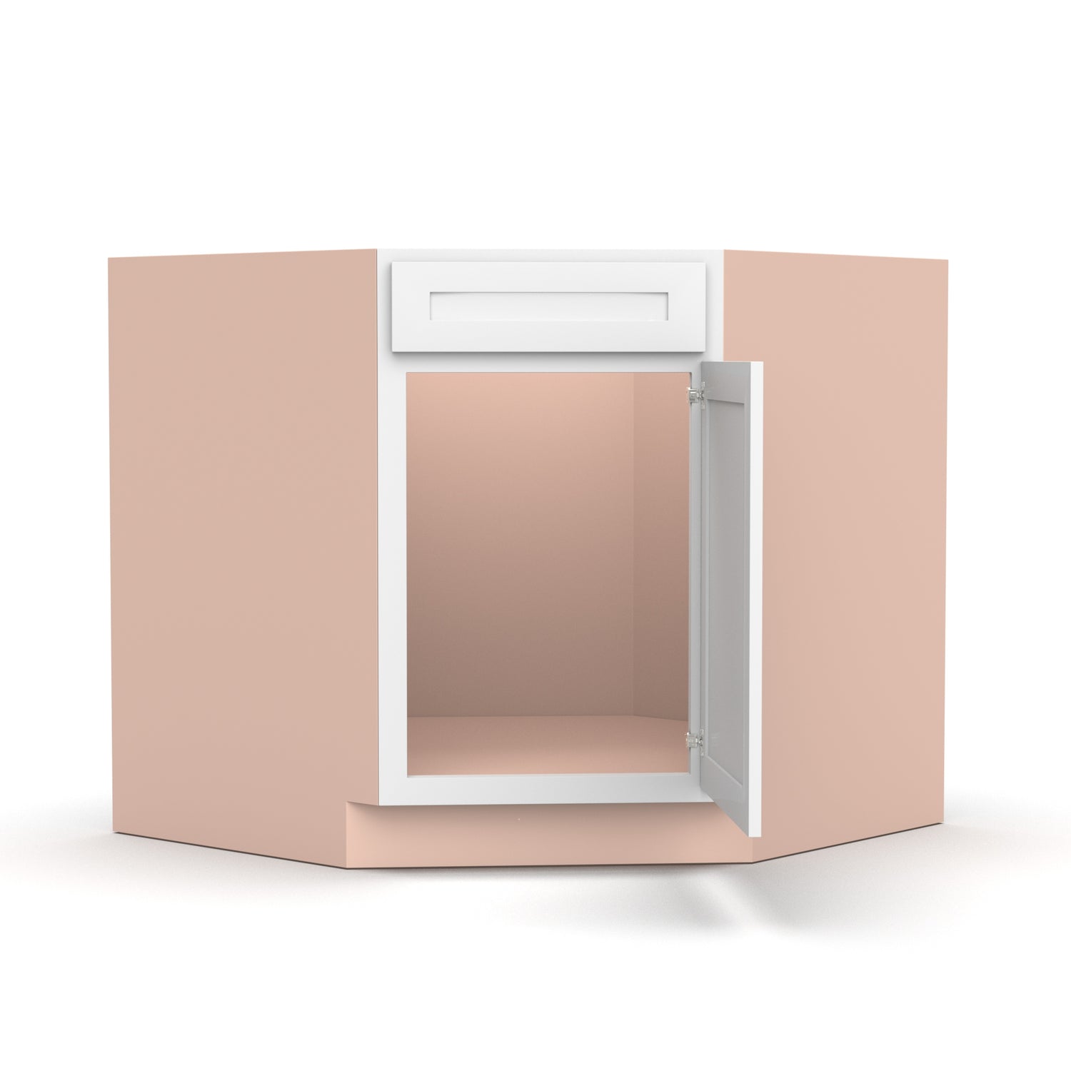 Liberty Shaker White - 36 Inch Diagnonal Corner Sink Base Cabinet - 36" Width x 34.5" Height x 24" Depth