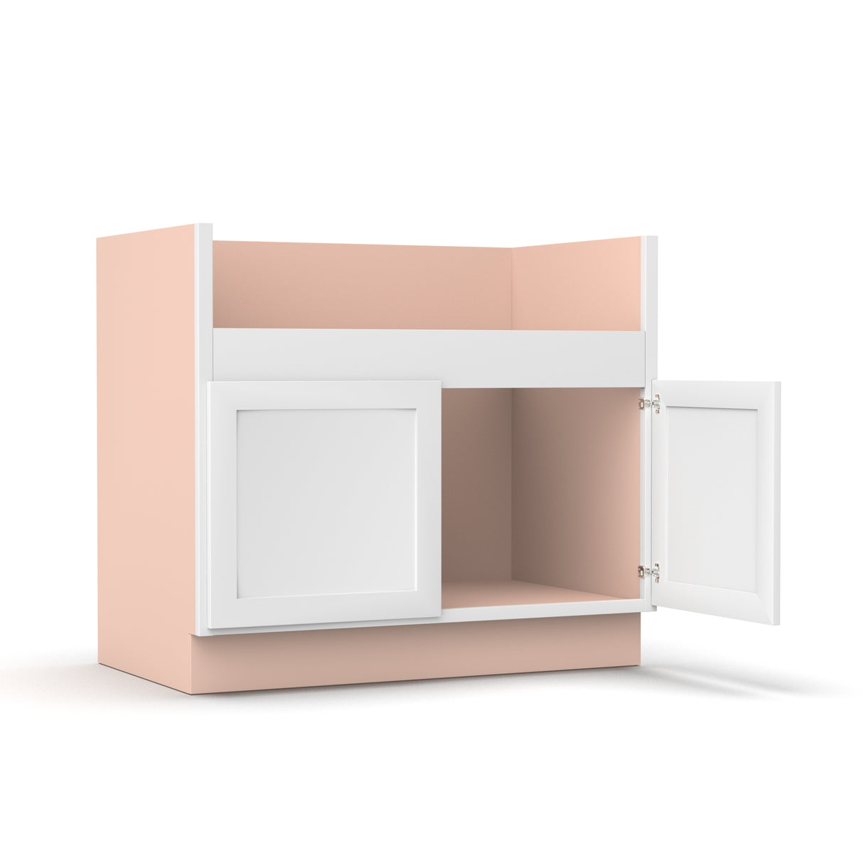 Liberty Shaker White - 39 Inch Farm Sink Base Cabinet - 39" Width x 34.5" Height x 24" Depth