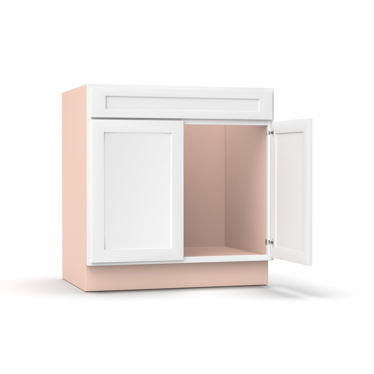 Liberty Shaker White - 33 Inch Sink Base Cabinet - 33" Width x 34.5" Height x 24" Depth