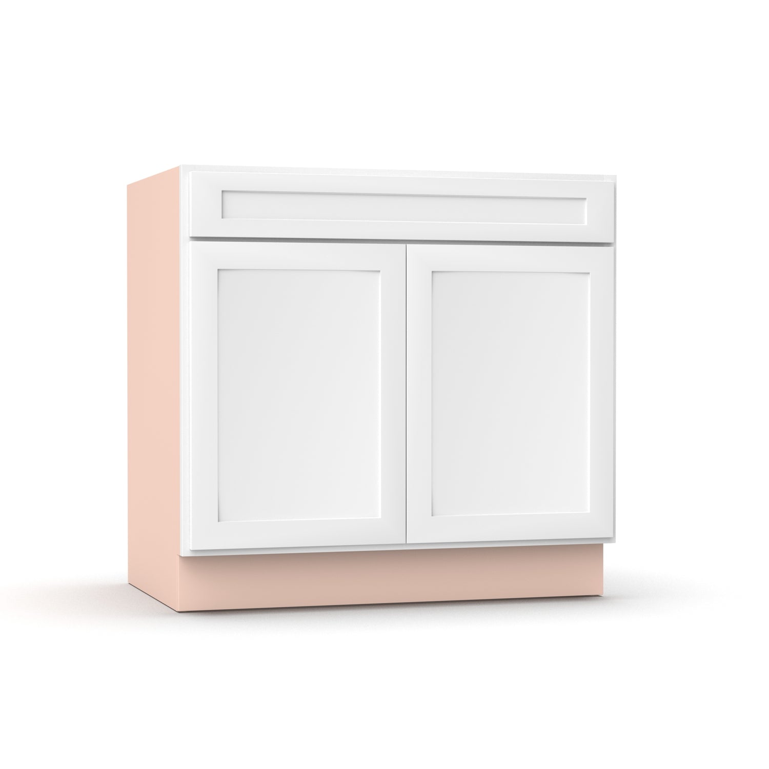 Liberty Shaker White - 36 Inch Sink Base Cabinet - 36" Width x 34.5" Height x 24" Depth