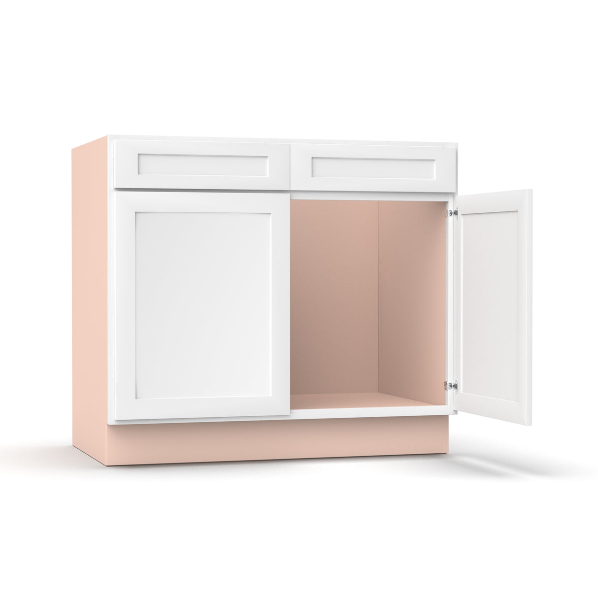 Liberty Shaker White - 39 Inch Sink Base Cabinet - 39" Width x 34.5" Height x 24" Depth