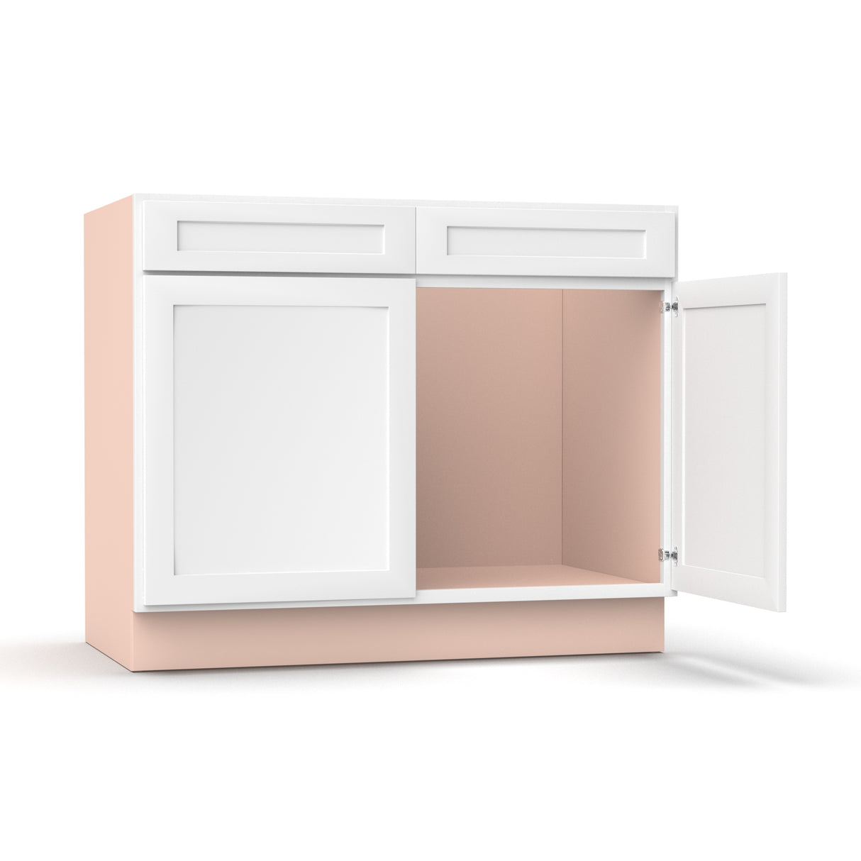 Liberty Shaker White - 42 Inch Sink Base Cabinet - 42" Width x 34.5" Height x 24" Depth