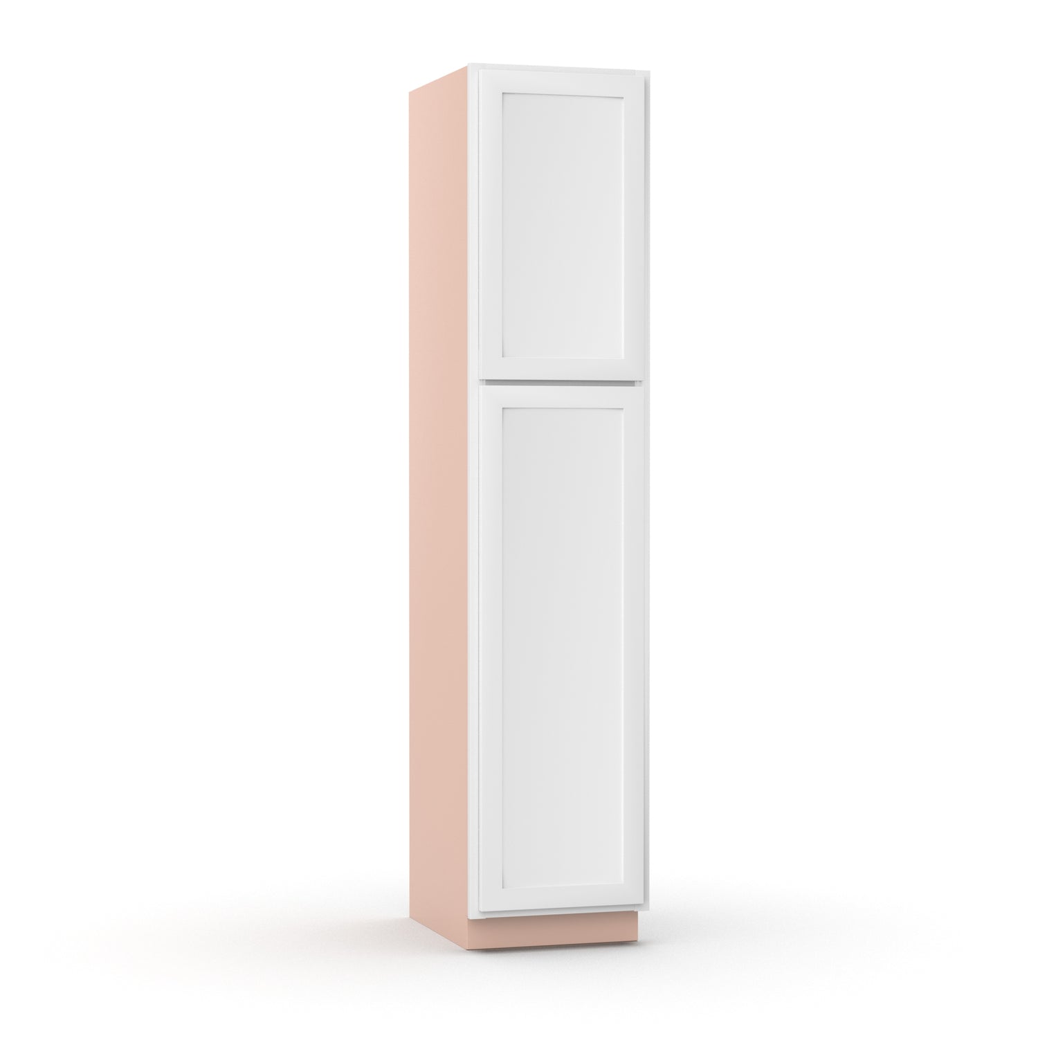 Liberty Shaker White - 18 Inch Single Door Pantry Tall Cabinet - 18" Width x 84" Height x 24" Depth