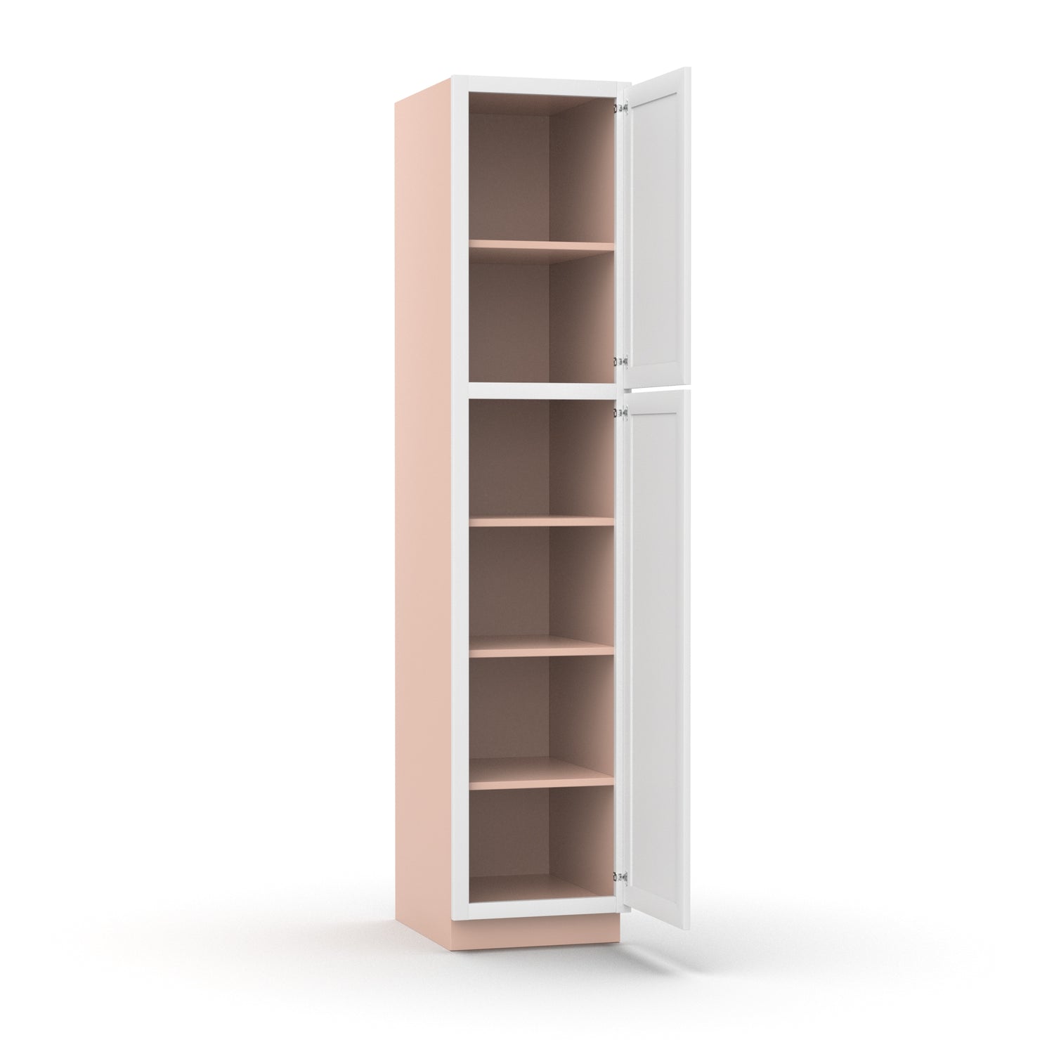 Liberty Shaker White - 18 Inch Single Door Pantry Tall Cabinet - 18" Width x 84" Height x 24" Depth