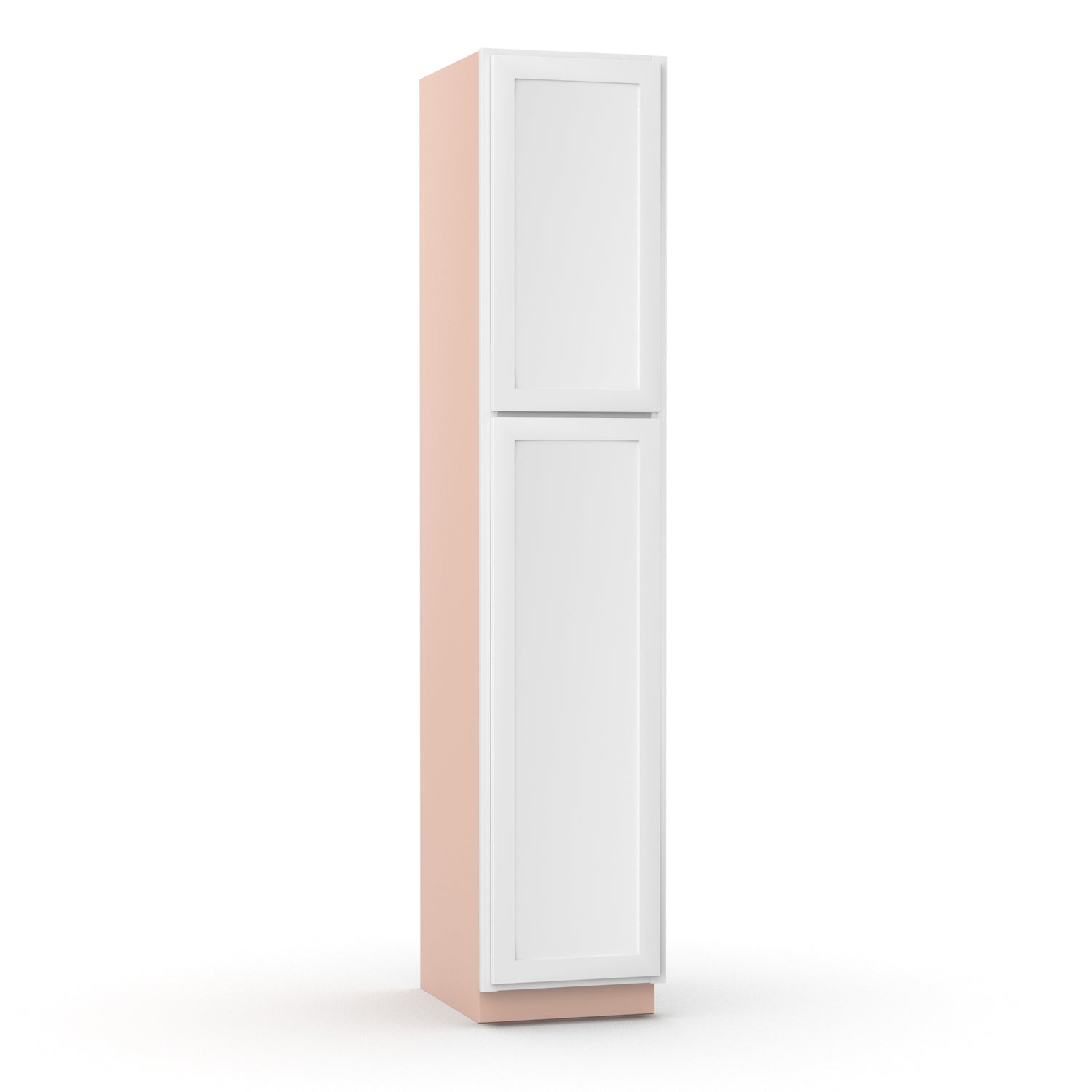 Liberty Shaker White - 18 Inch Single Door Pantry Tall Cabinet - 18" Width x 90" Height x 24" Depth