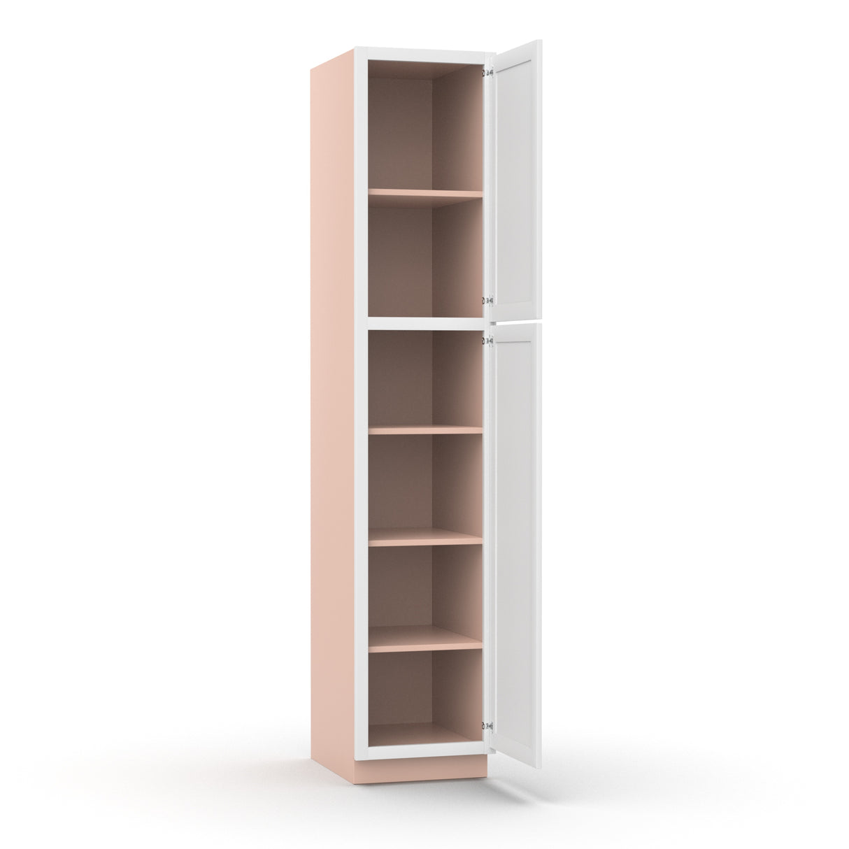 Liberty Shaker White - 18 Inch Single Door Pantry Tall Cabinet - 18" Width x 90" Height x 24" Depth