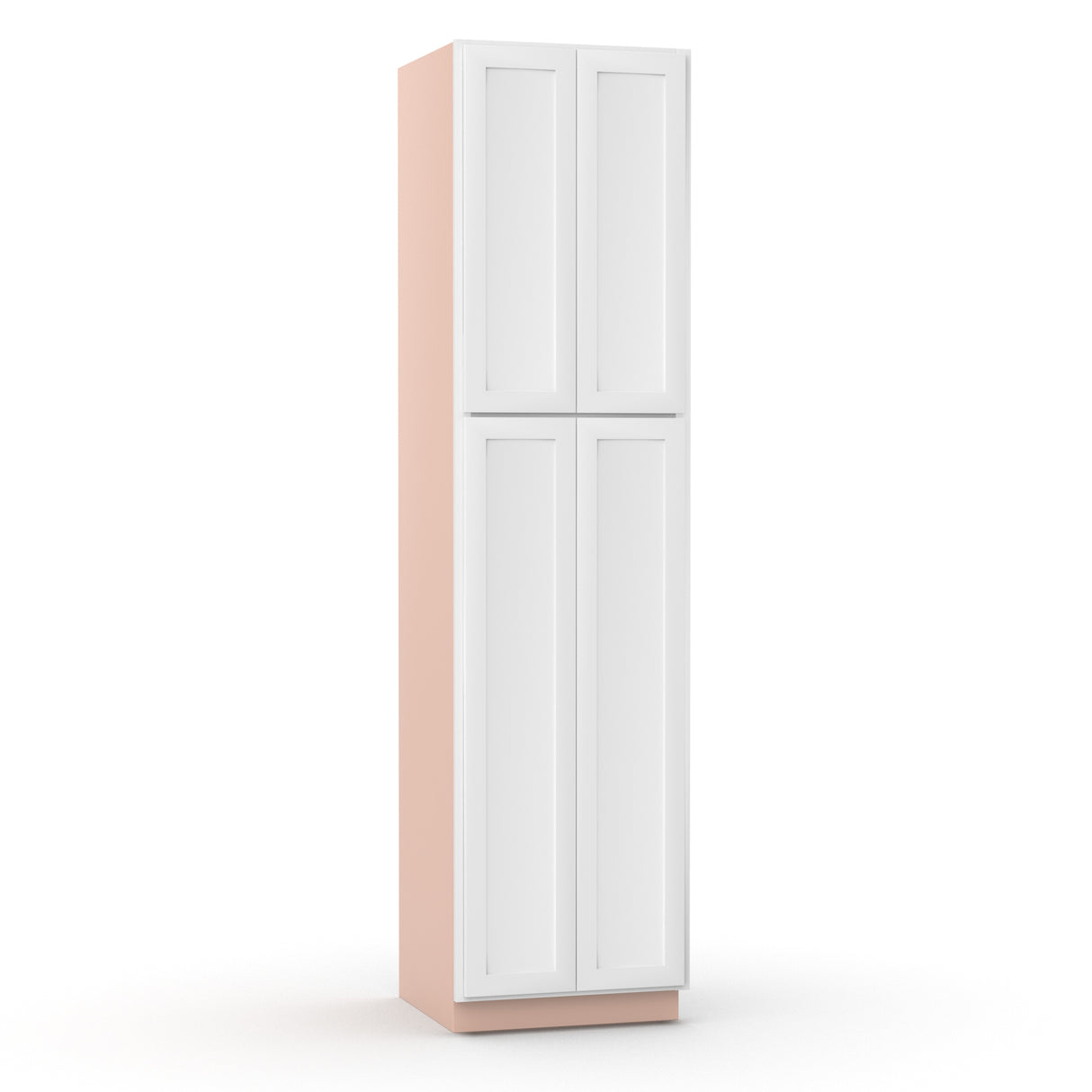 Liberty Shaker White - 24 Inch Double Door Pantry Tall Cabinet - 24" Width x 96" Height x 24" Depth
