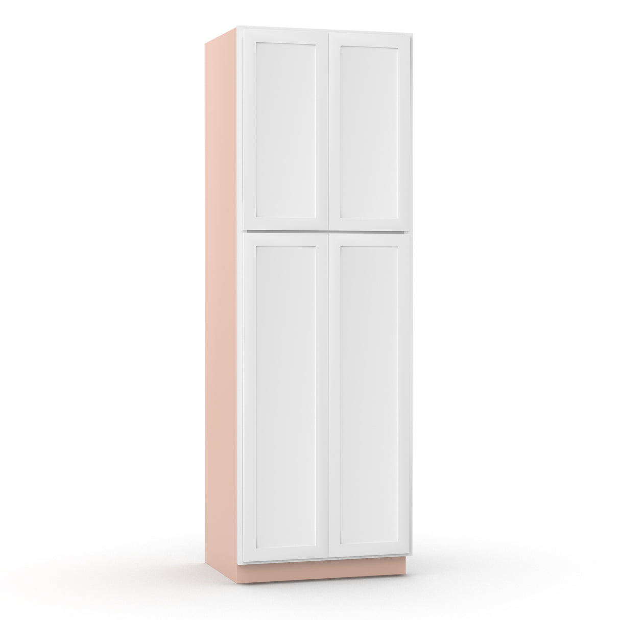 Liberty Shaker White - 30 Inch Double Door Pantry Tall Cabinet - 30" Width x 90" Height x 24" Depth