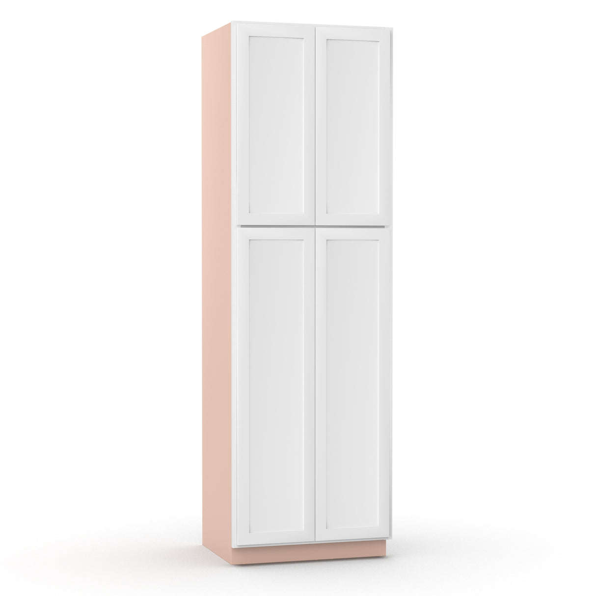 Liberty Shaker White - 30 Inch Double Door Pantry Tall Cabinet - 30" Width x 96" Height x 24" Depth