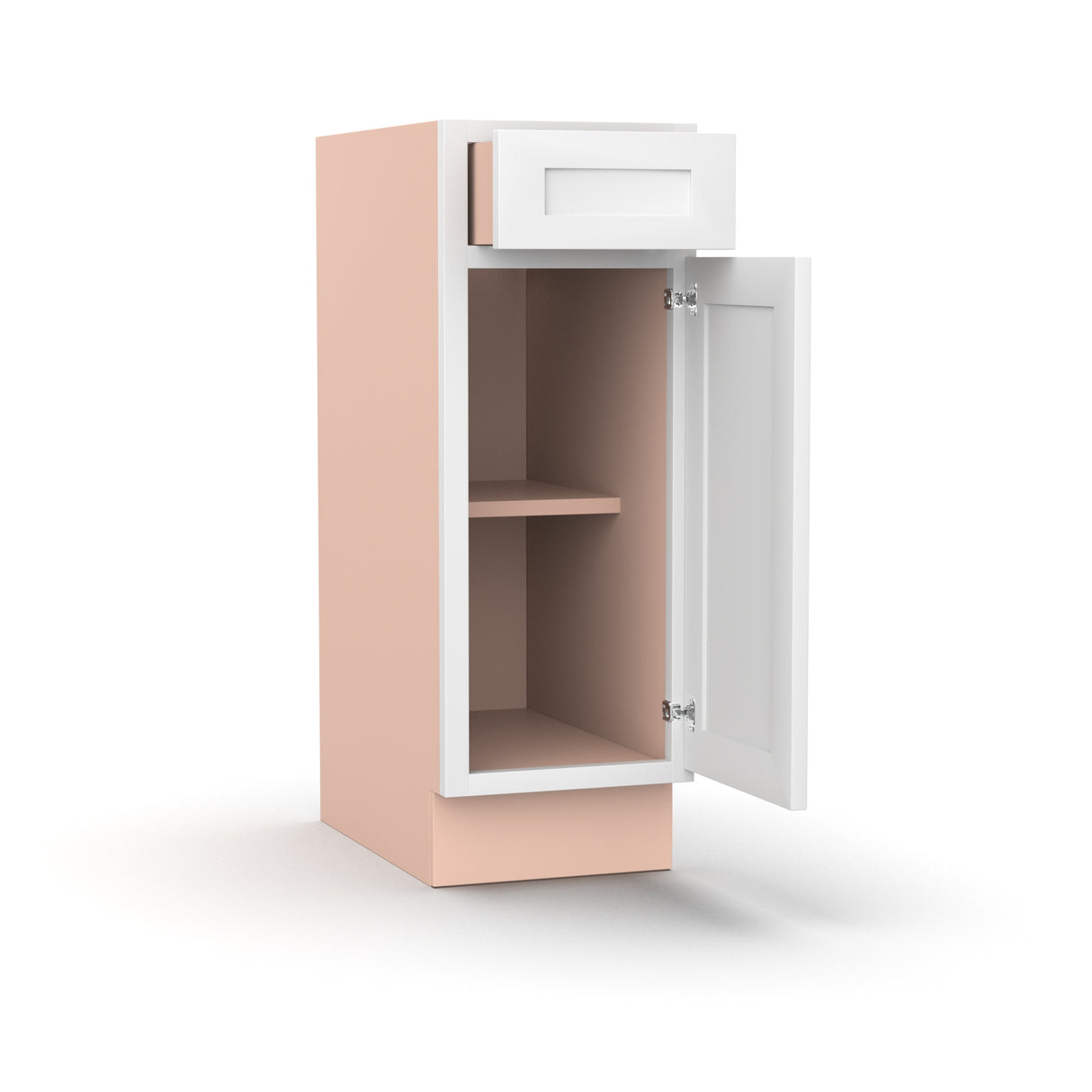 Liberty Shaker White - 12 Inch Vanity Base Cabinet - 12" Width x 34.5" Height x 21" Depth