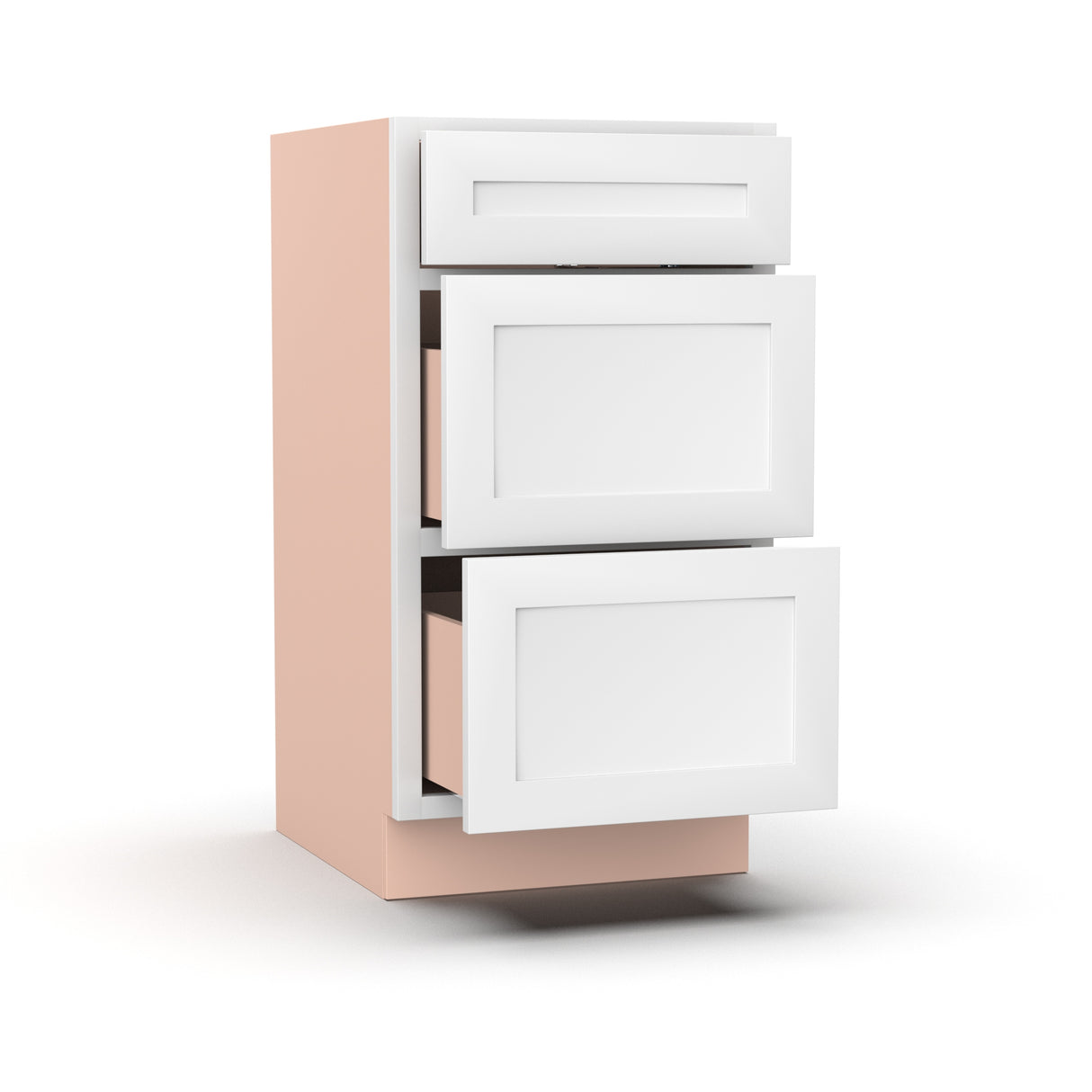 Liberty Shaker White - 18 Inch Vanity Drawer Base Cabinet - 18" Width x 34.5" Height x 21" Depth