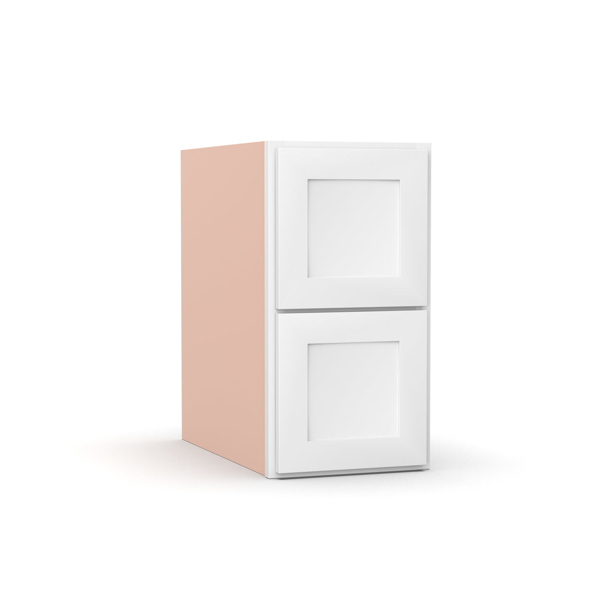 Liberty Shaker White - 12 Inch Vanity Drawer Base Cabinet - 12" Width x 22.75" Height x 21" Depth