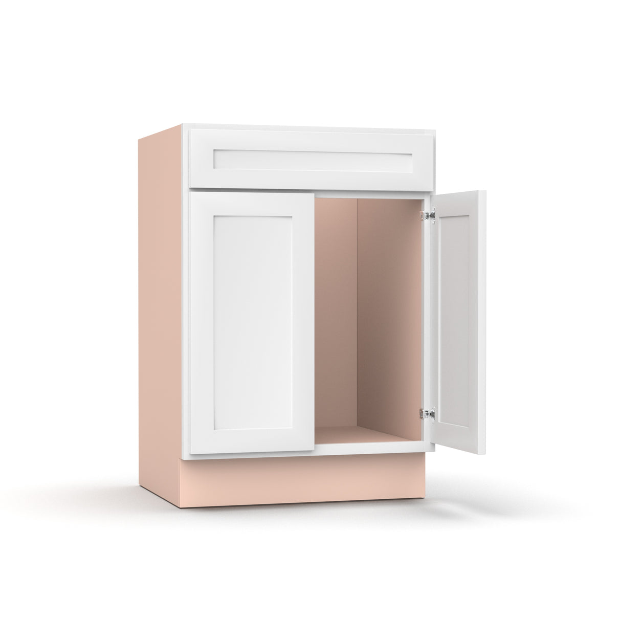 Liberty Shaker White - 24 Inch Vanity Sink Base Cabinet - 24" Width x 34.5" Height x 21" Depth
