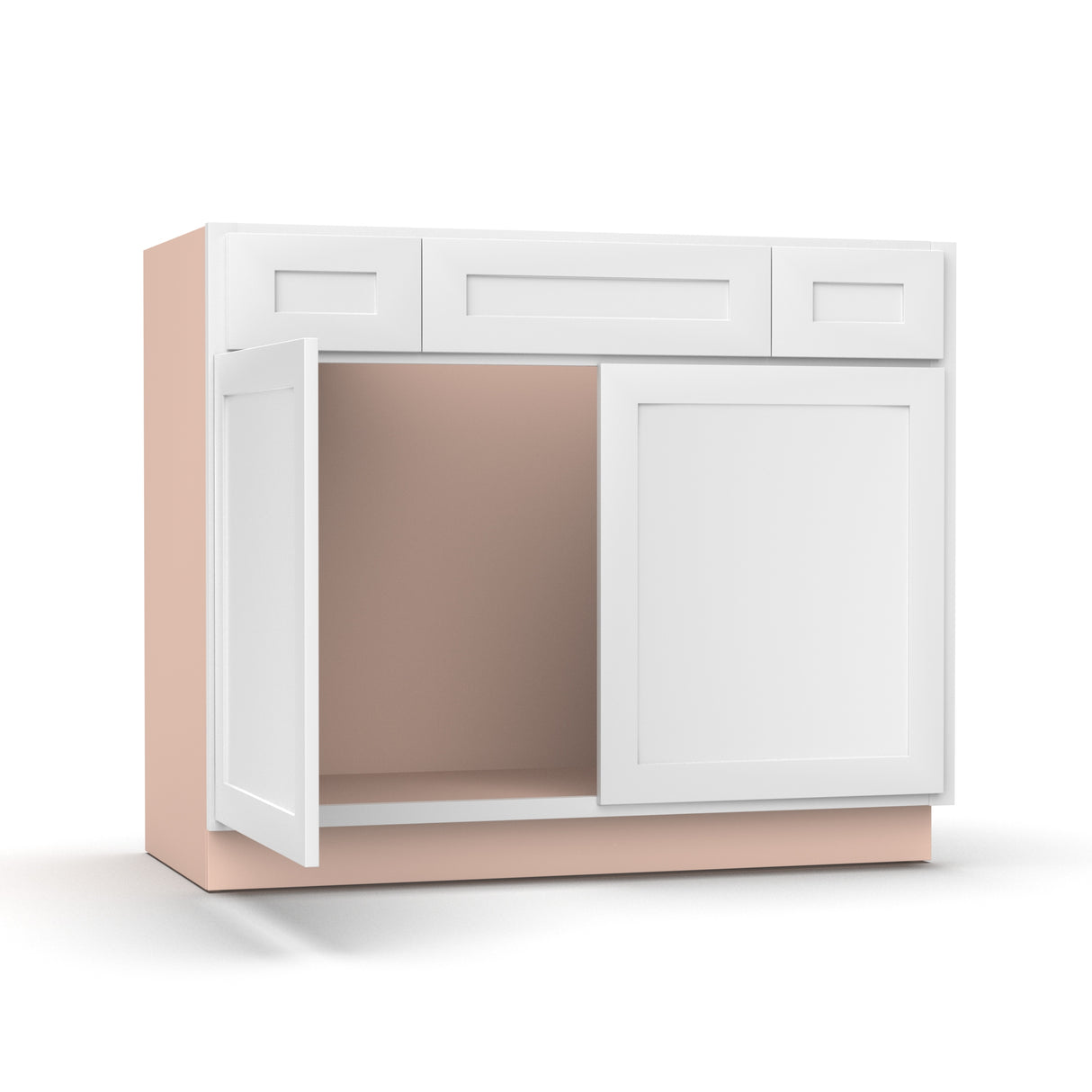 Liberty Shaker White - 42 Inch Vanity Consoles Cabinet - 42" Width x 34.5" Height x 21" Depth