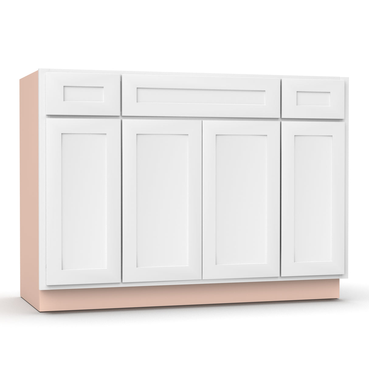 Liberty Shaker White - 48 Inch Vanity Consoles Cabinet - 48" Width x 34.5" Height x 21" Depth