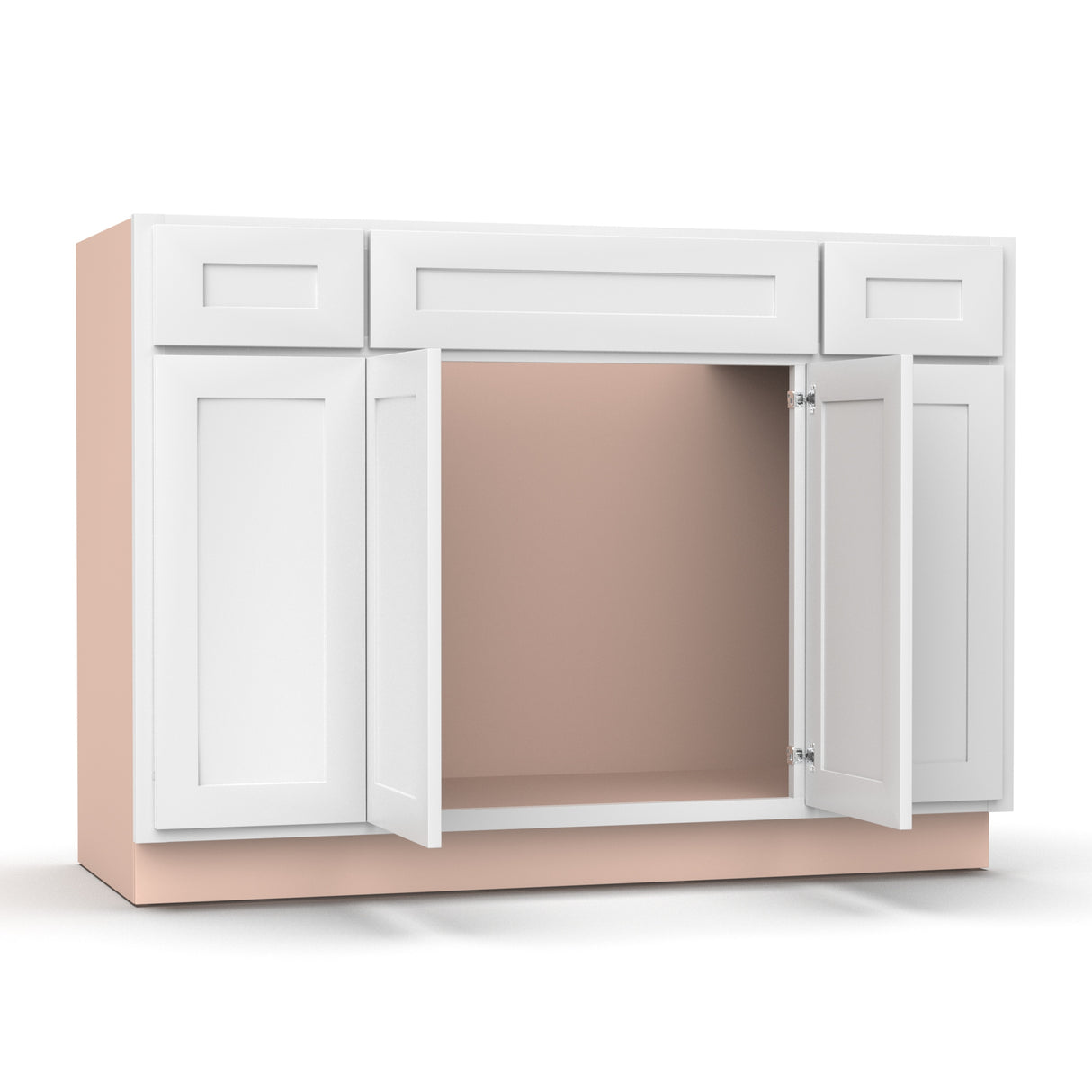 Liberty Shaker White - 48 Inch Vanity Consoles Cabinet - 48" Width x 34.5" Height x 21" Depth