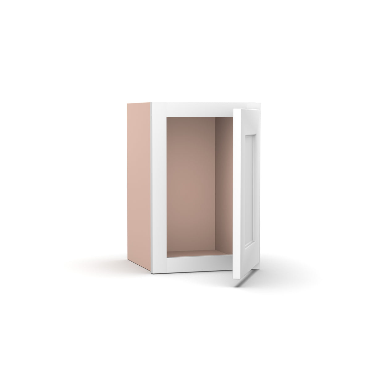 Liberty Shaker White - 12 Inch Height Single Door Wall Cabinet - 12" Width x 18" Height x 12" Depth