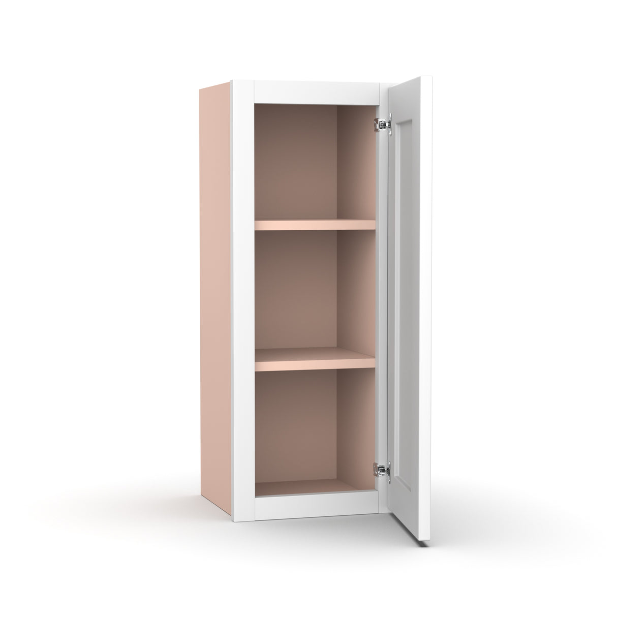 Liberty Shaker White - 12 Inch Height Single Door Wall Cabinet - 12" Width x 30" Height x 12" Depth