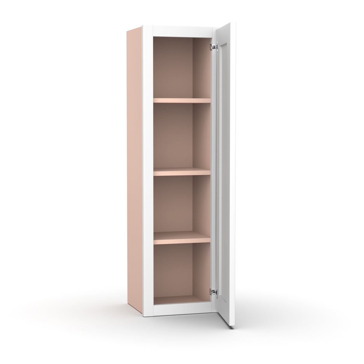 Liberty Shaker White - 12 Inch Height Single Door Wall Cabinet - 12" Width x 42" Height x 12" Depth