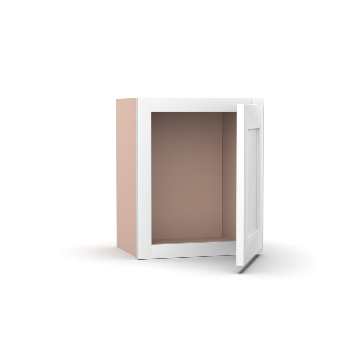 Liberty Shaker White - 15 Inch Height Single Door Wall Cabinet - 15" Width x 18" Height x 12" Depth