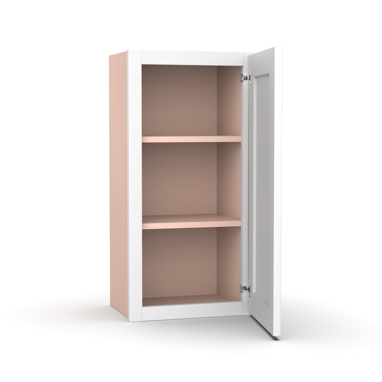 Liberty Shaker White - 15 Inch Height Single Door Wall Cabinet - 15" Width x 30" Height x 12" Depth