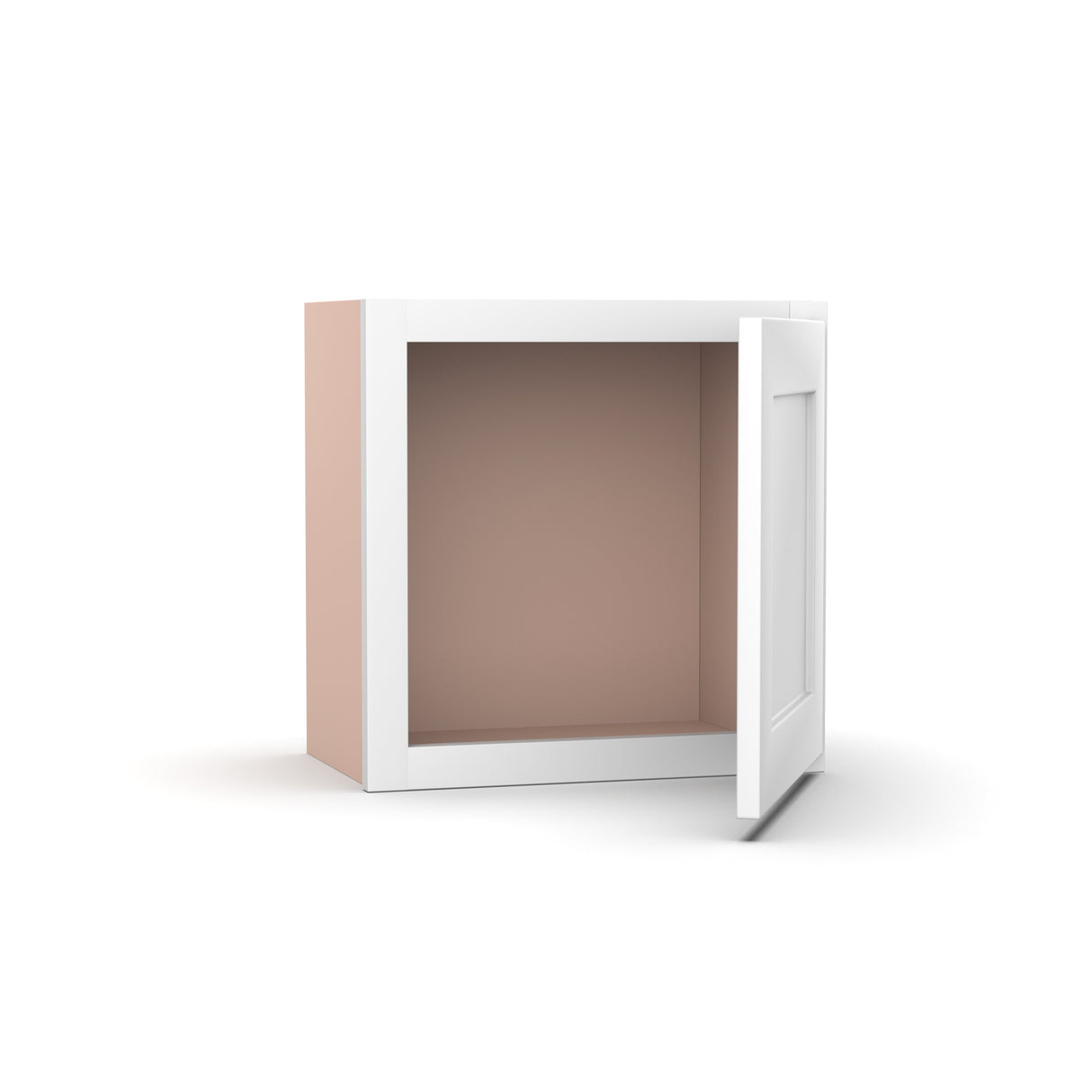 Liberty Shaker White - 18 Inch Height Single Door Wall Cabinet - 18" Width x 18" Height x 12" Depth