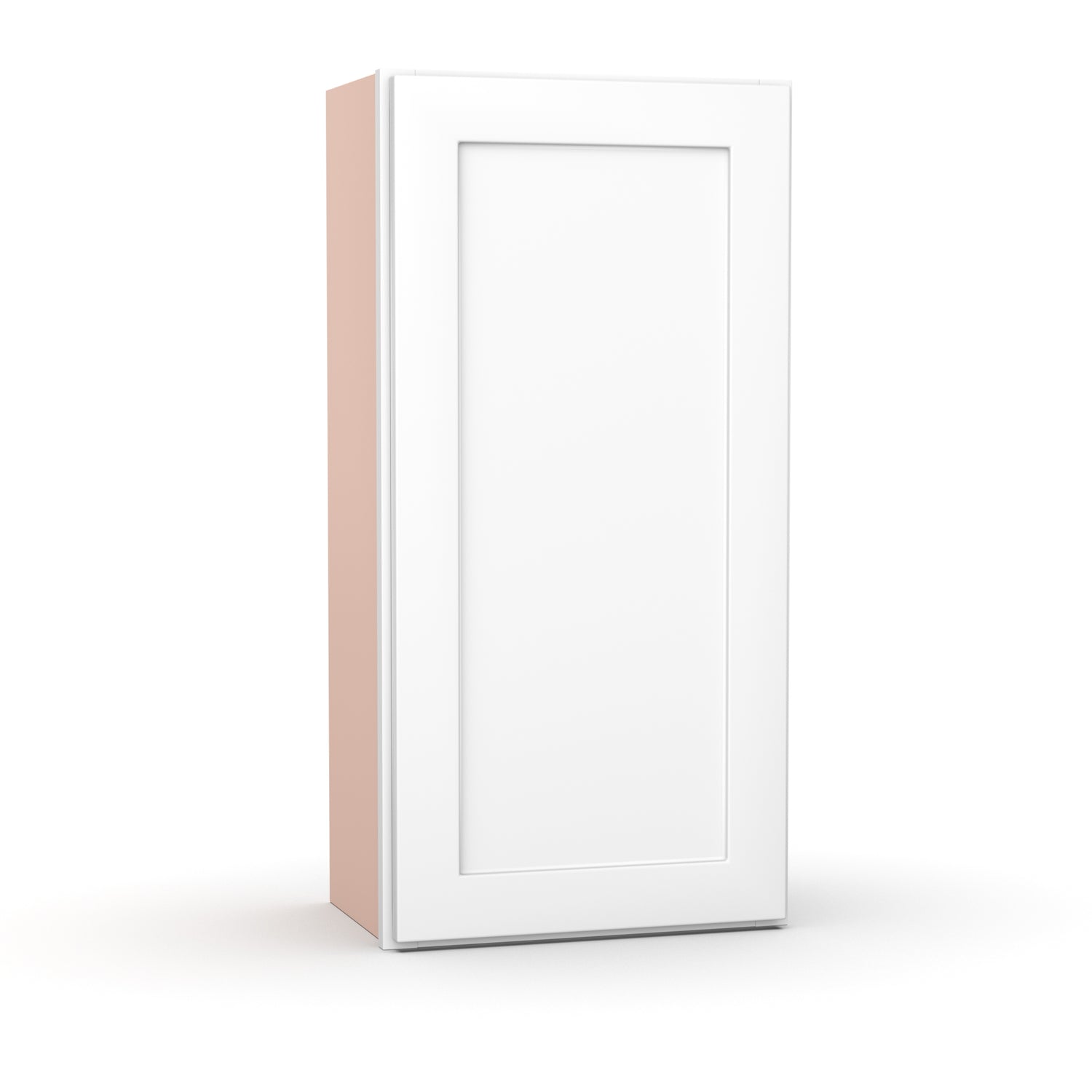 Liberty Shaker White - 18 Inch Height Single Door Wall Cabinet - 18" Width x 36" Height x 12" Depth