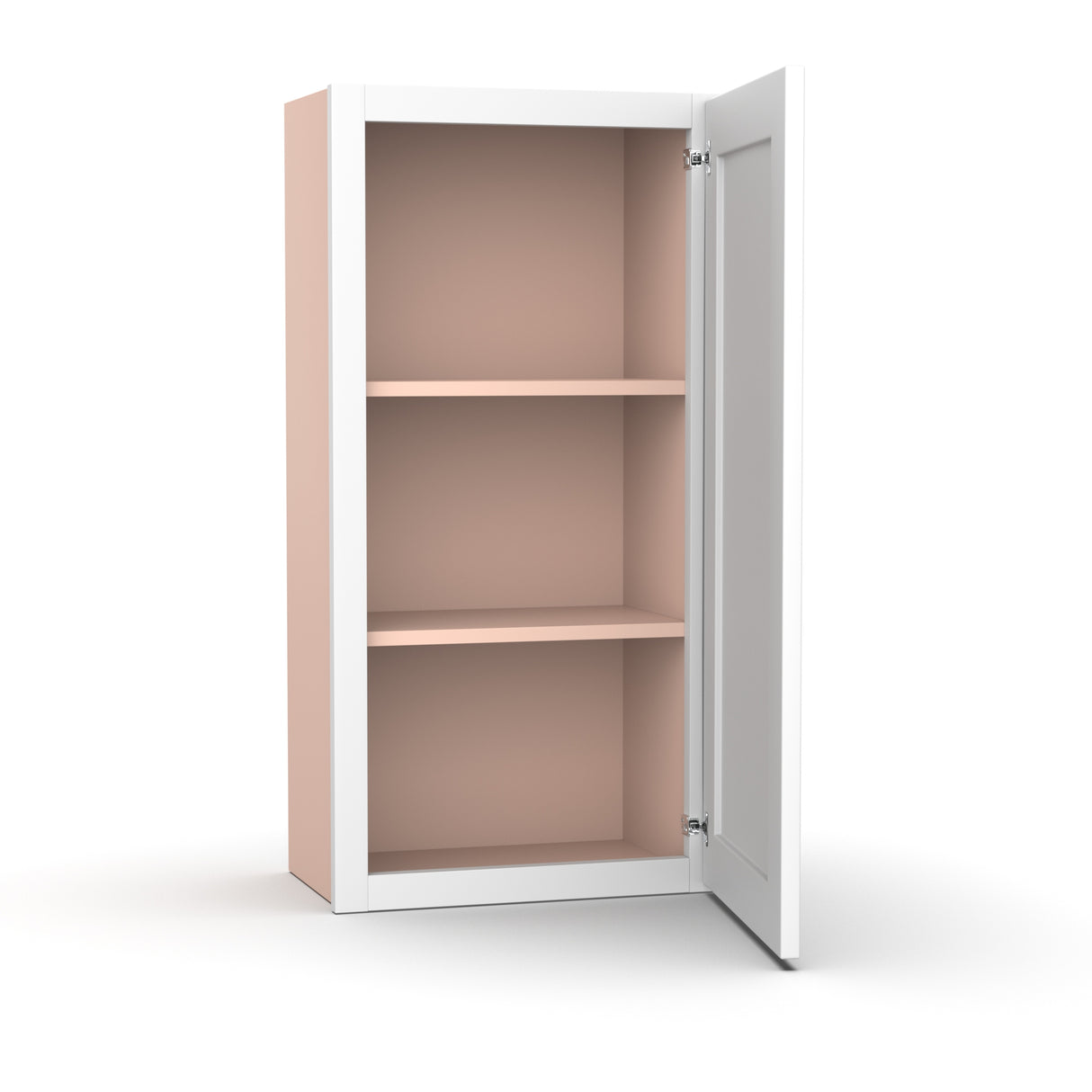 Liberty Shaker White - 18 Inch Height Single Door Wall Cabinet - 18" Width x 36" Height x 12" Depth