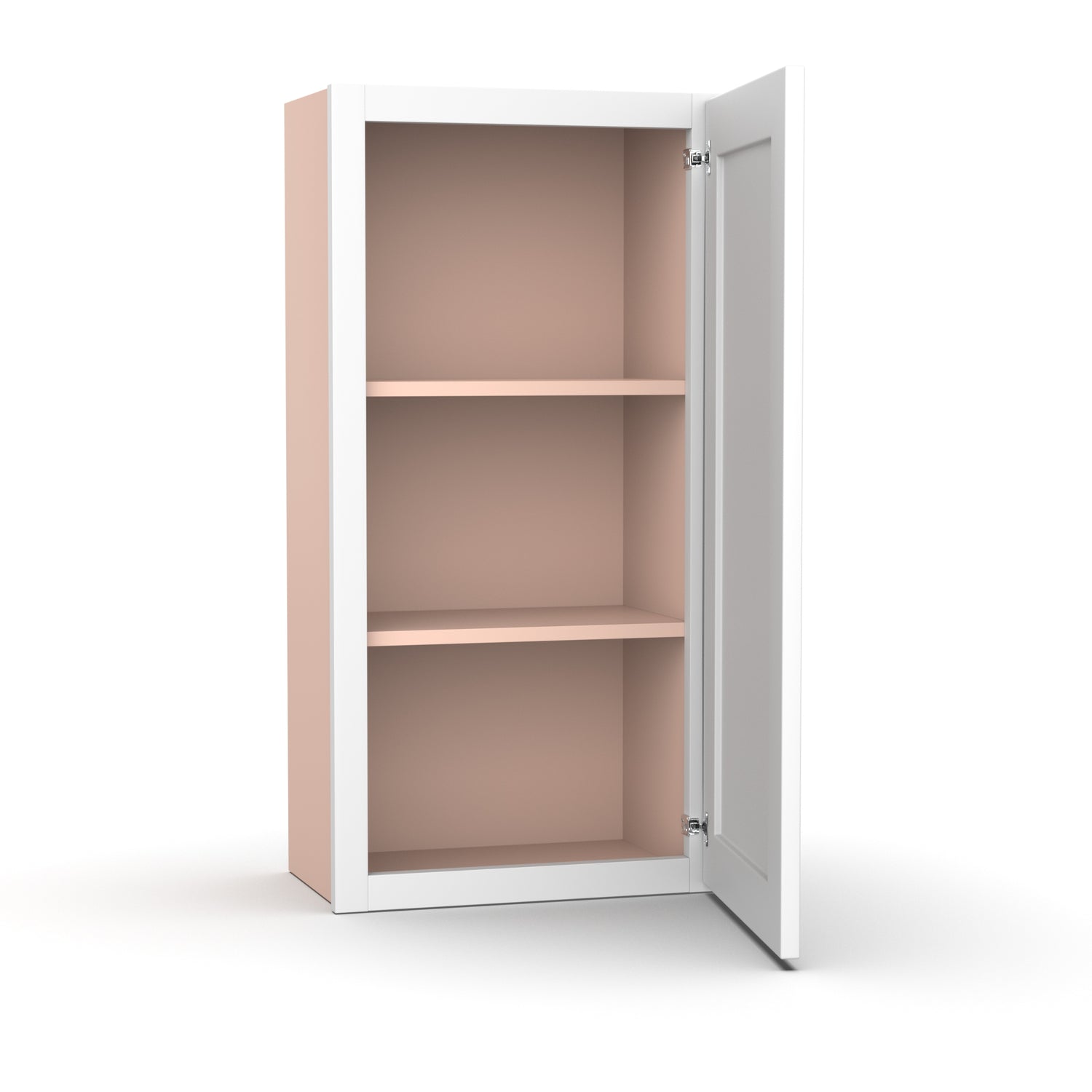 Liberty Shaker White - 18 Inch Height Single Door Wall Cabinet - 18" Width x 36" Height x 12" Depth