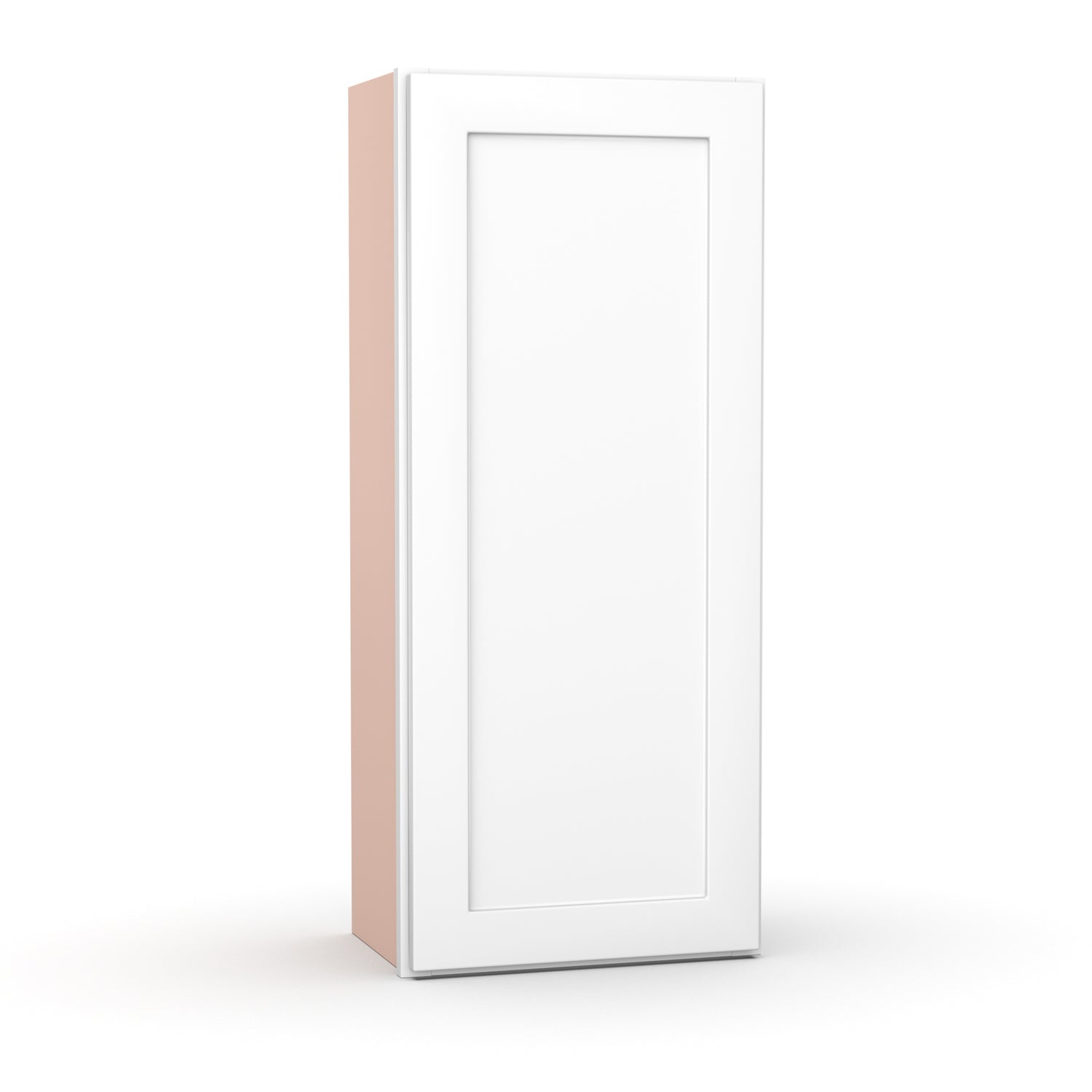Liberty Shaker White - 18 Inch Height Single Door Wall Cabinet - 18" Width x 42" Height x 12" Depth