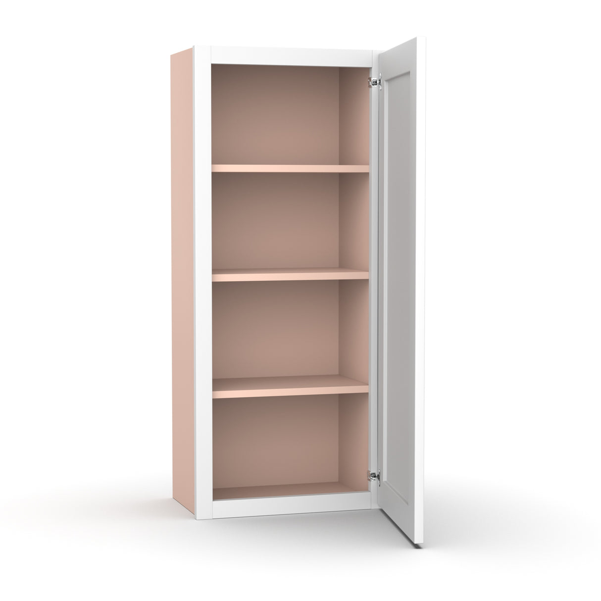 Liberty Shaker White - 18 Inch Height Single Door Wall Cabinet - 18" Width x 42" Height x 12" Depth