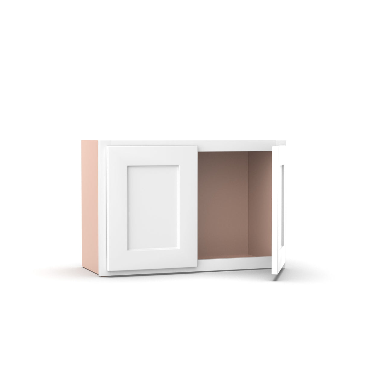 Liberty Shaker White - 27 Inch Height Double Door Wall Cabinet - 27" Width x 18" Height x 12" Depth