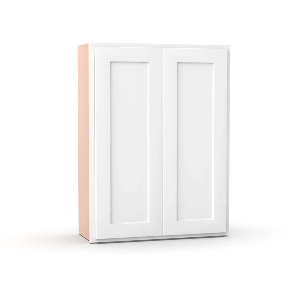 Liberty Shaker White - 27 Inch Height Double Door Wall Cabinet - 27" Width x 36" Height x 12" Depth