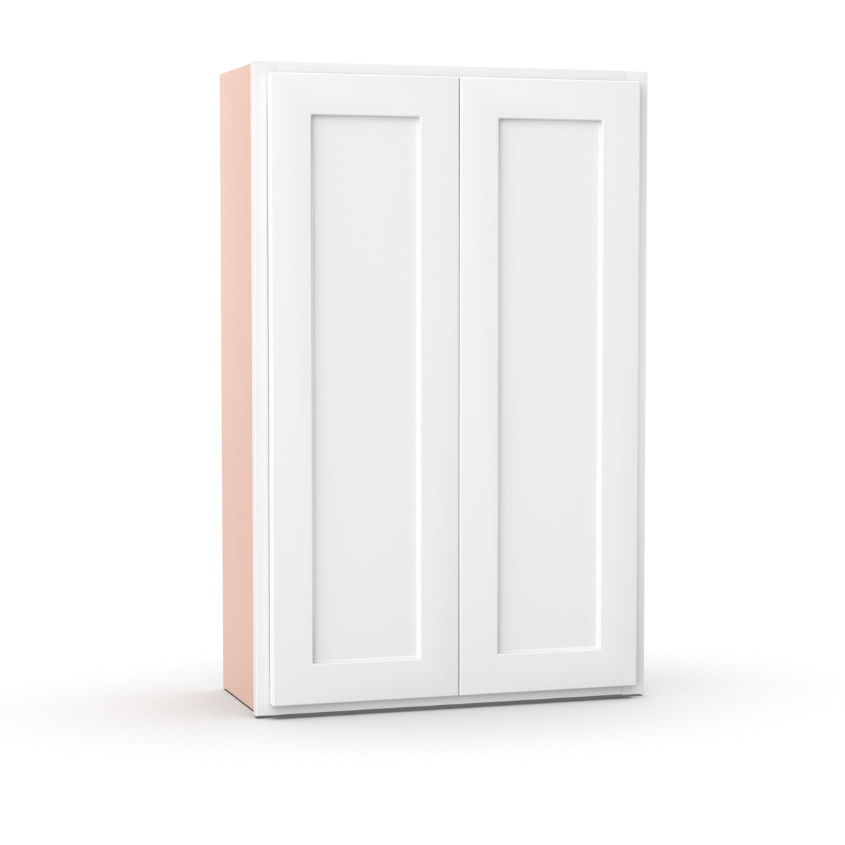 Liberty Shaker White - 27 Inch Height Double Door Wall Cabinet - 27" Width x 42" Height x 12" Depth
