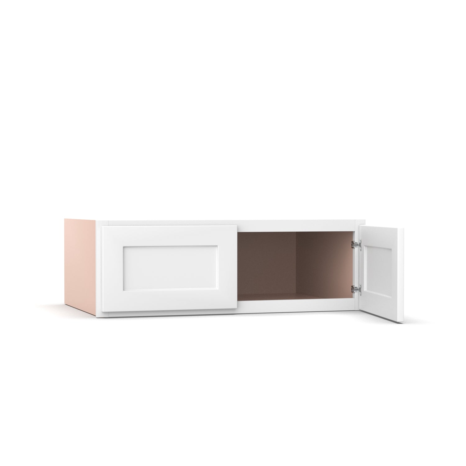 Liberty Shaker White - 36 Inch Deep Double Door Wall Cabinet - 36" Width x 12" Height x 24" Depth