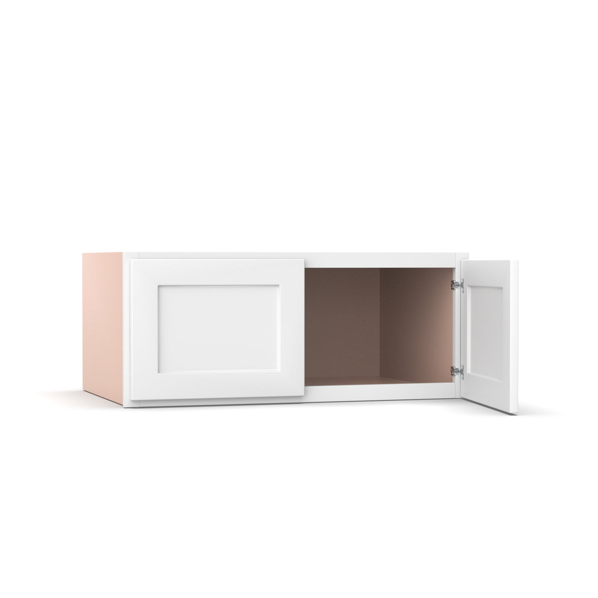 Liberty Shaker White - 36 Inch Deep Double Door Wall Cabinet - 36" Width x 15" Height x 24" Depth
