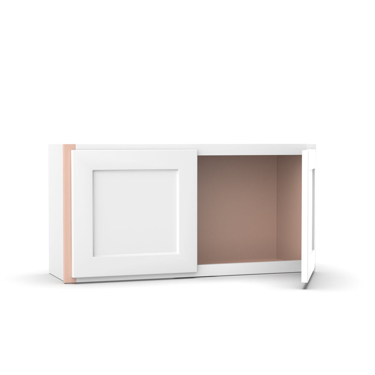 Liberty Shaker White - 36 Inch Height Double Door Wall Cabinet - 36" Width x 18" Height x 12" Depth