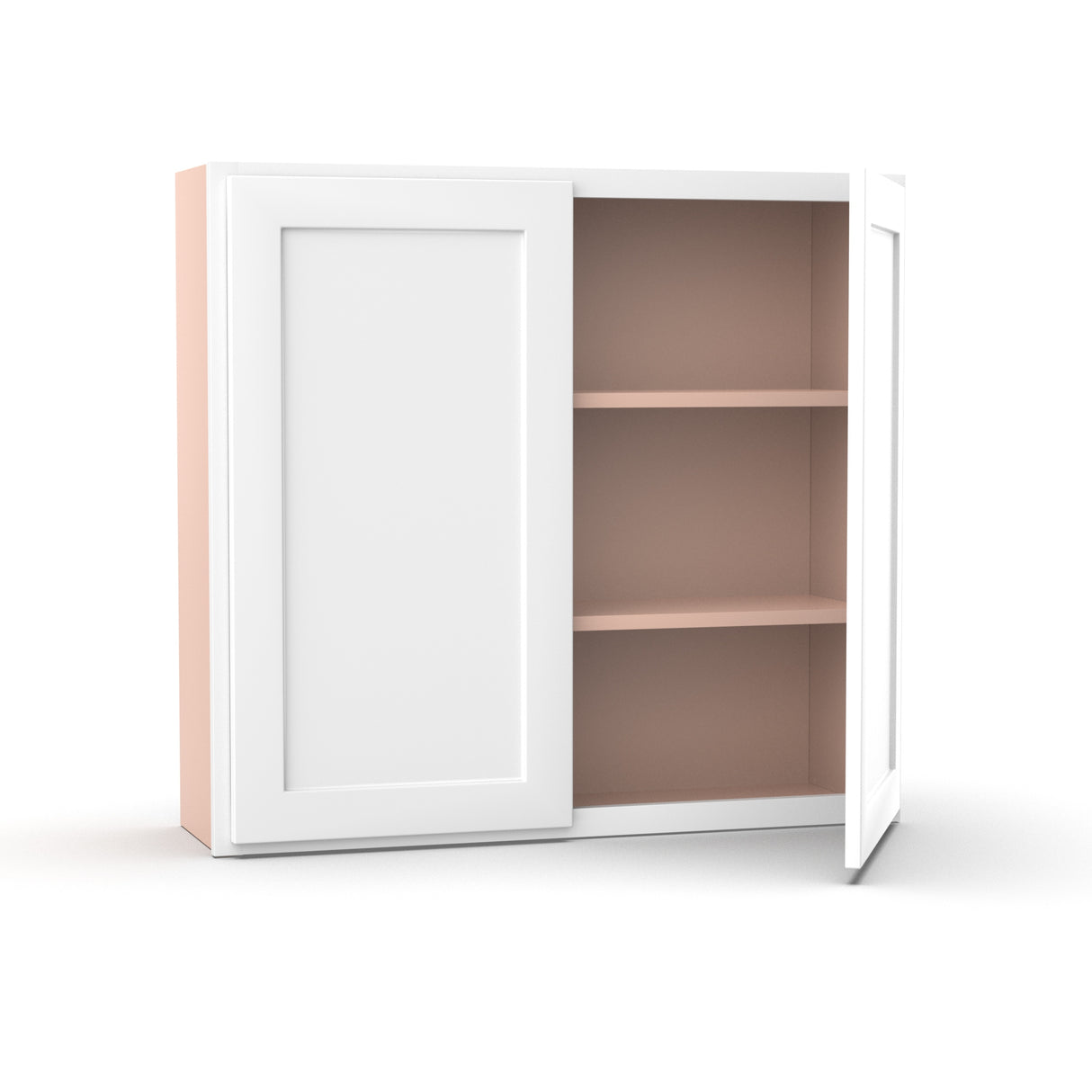 Liberty Shaker White - 39 Inch Height Double Door Wall Cabinet - 39" Width x 36" Height x 12" Depth
