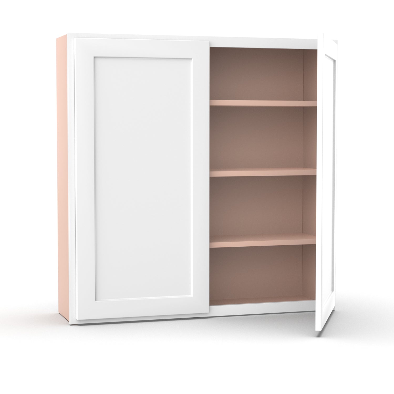 Liberty Shaker White - 42 Inch Height Double Door Wall Cabinet - 42" Width x 42" Height x 12" Depth