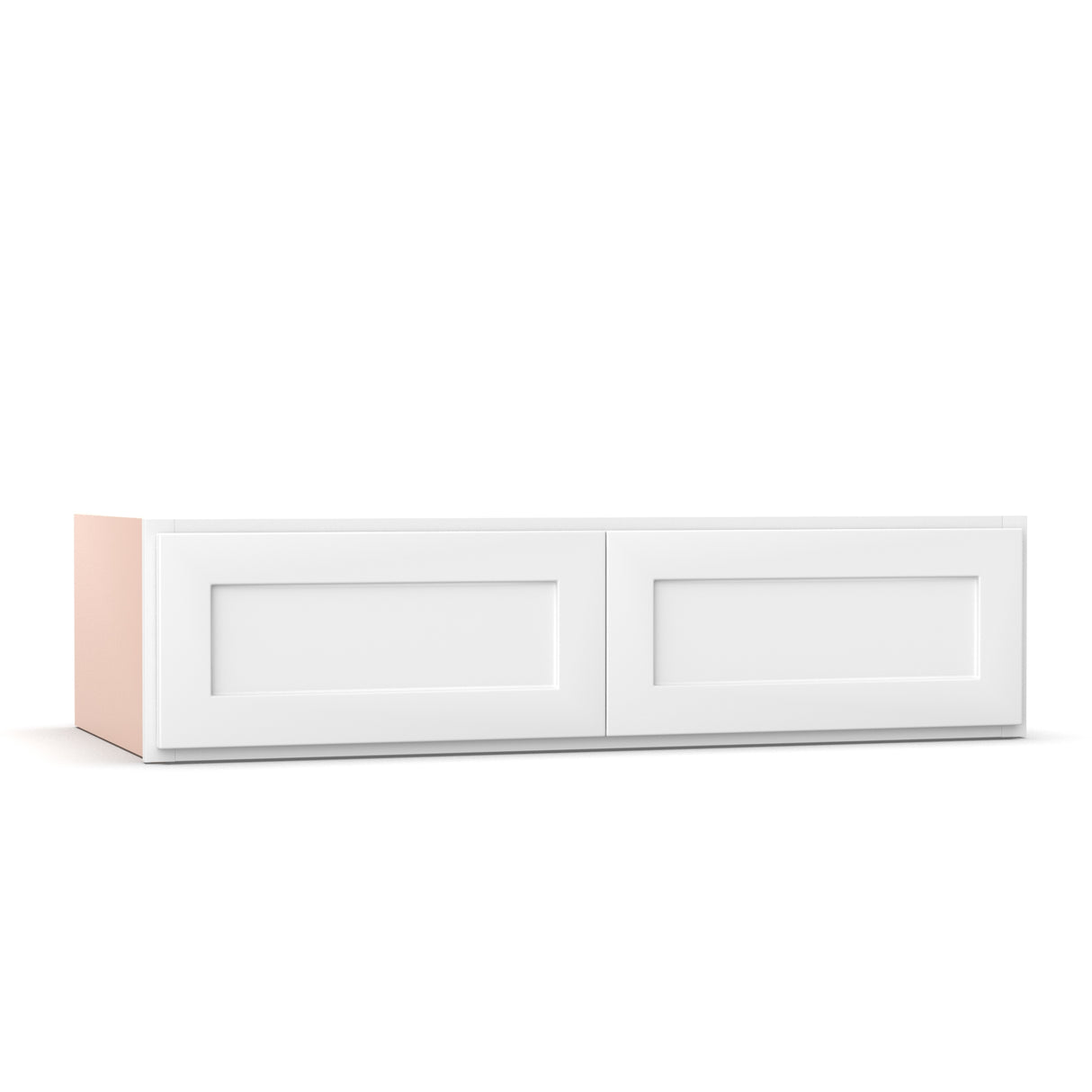 Liberty Shaker White - 48 Inch Deep Double Door Wall Cabinet - 48" Width x 12" Height x 24" Depth