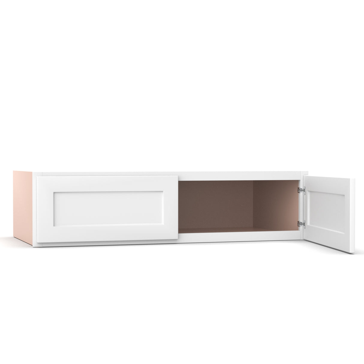Liberty Shaker White - 48 Inch Deep Double Door Wall Cabinet - 48" Width x 12" Height x 24" Depth