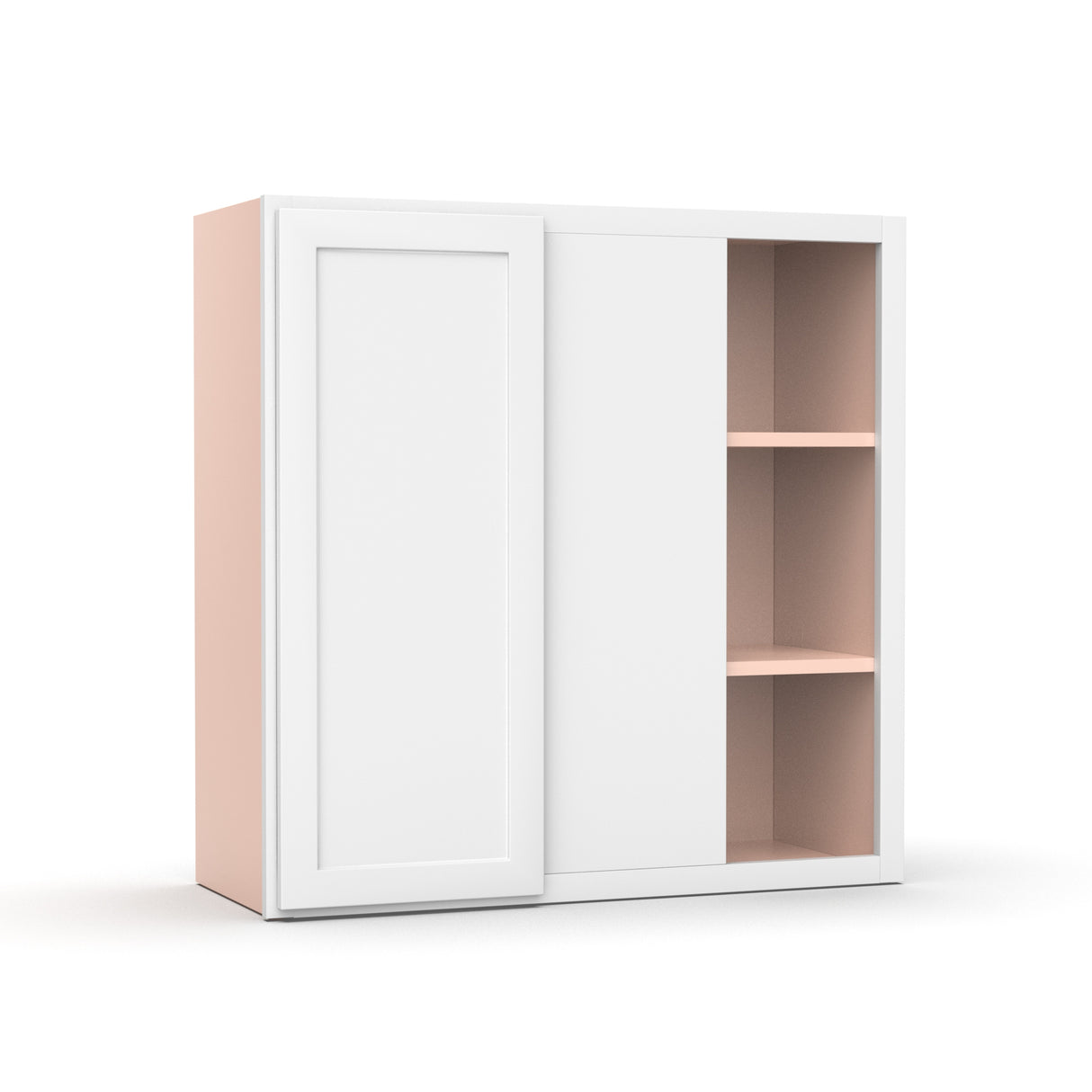 Liberty Shaker White - 30x30 Inch Wall Blind Corner Wall Cabinet - 30" Width x 30" Height x 12" Depth
