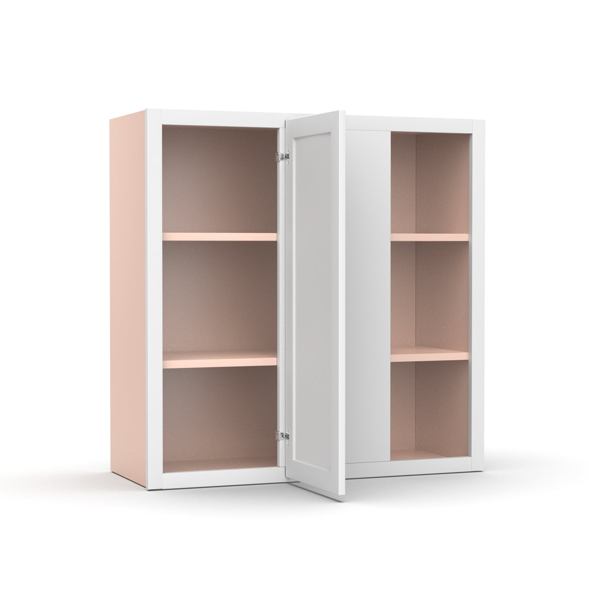 Liberty Shaker White - 30x30 Inch Wall Blind Corner Wall Cabinet - 30" Width x 30" Height x 12" Depth