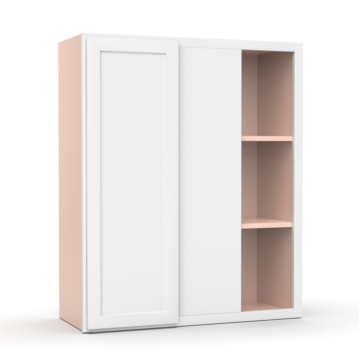 Liberty Shaker White - 30x36 Inch Wall Blind Corner Wall Cabinet - 30" Width x 36" Height x 12" Depth