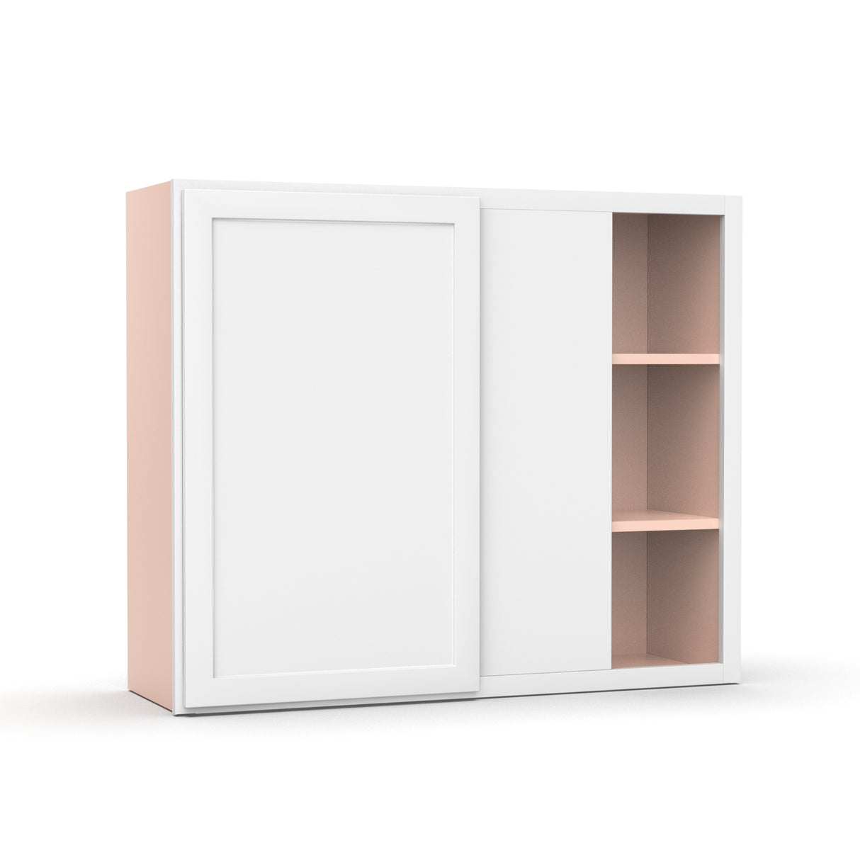 Liberty Shaker White - 36x30 Inch Wall Blind Corner Wall Cabinet - 36" Width x 30" Height x 12" Depth