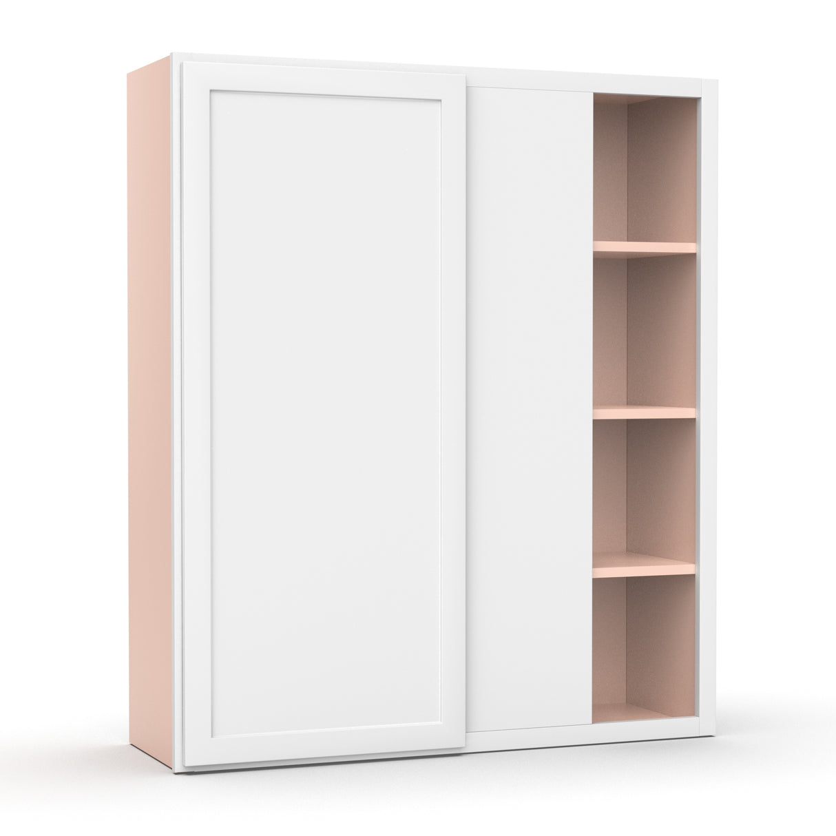 Liberty Shaker White - 36x42 Inch Wall Blind Corner Wall Cabinet - 36" Width x 42" Height x 12" Depth