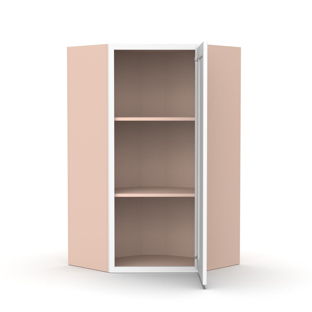 Liberty Shaker White - 24 Inch Diagonal Corner Wall Cabinet - 24" Width x 30" Height x 12" Depth