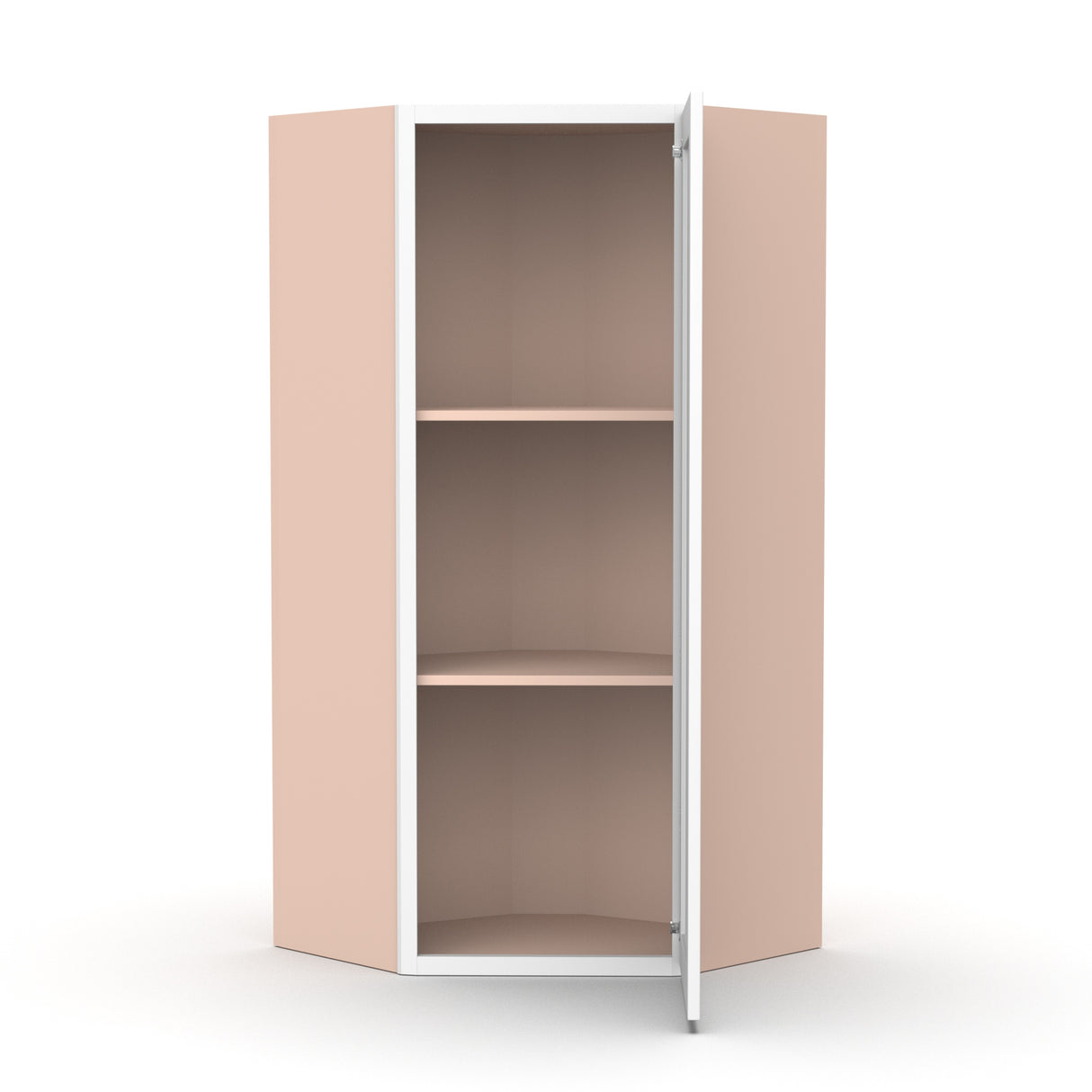 Liberty Shaker White - 24 Inch Diagonal Corner Wall Cabinet - 24" Width x 36" Height x 12" Depth